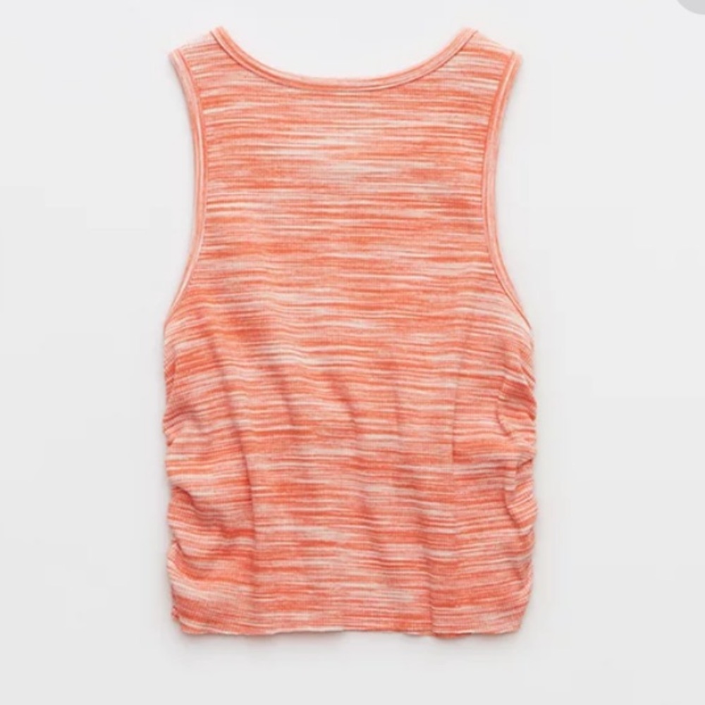 Aerie Rouchy Rib Tank Top in Saturn Peach Small - Picture 5 of 11